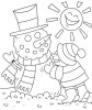 Enfant qui fait un bonhomme de neige