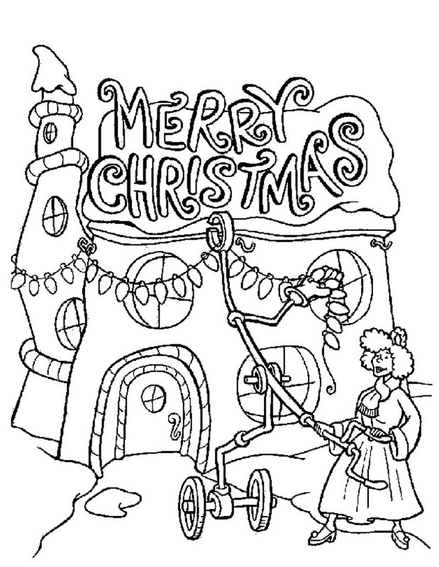 Coloriage De No l Image Une Belle Maison De Noel Colorier