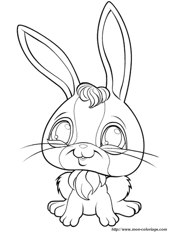 coloriage petshop lapin  