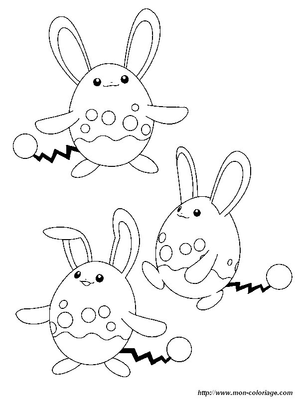 coloriage pokemon azumaril  