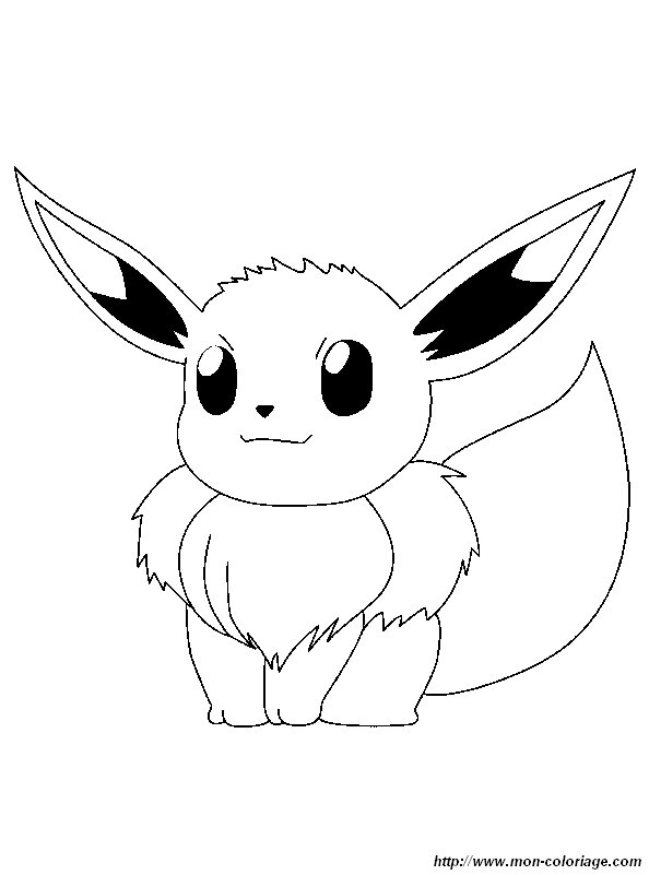 coloriage pokemon evoli  