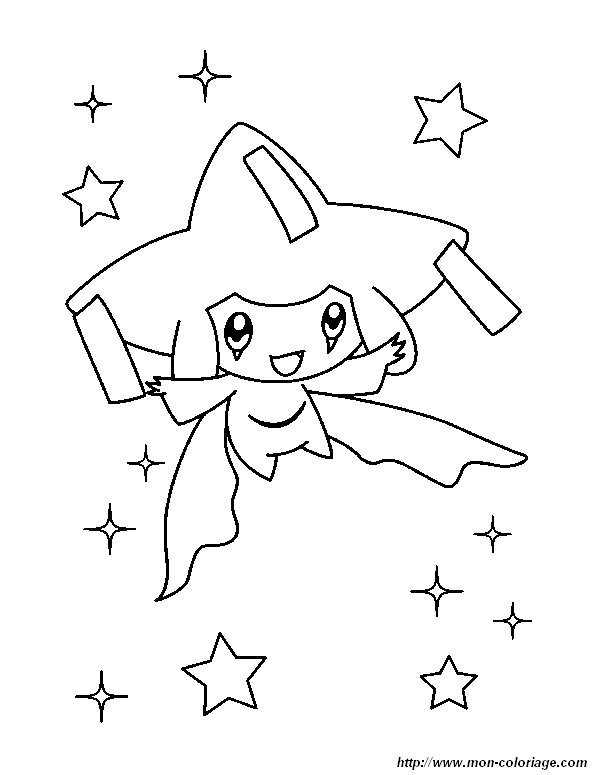 coloriage pokemon jirachi  