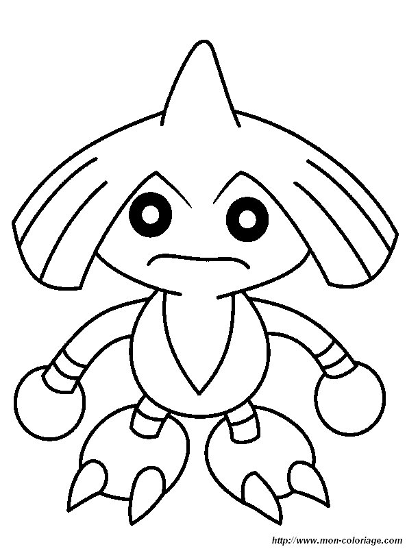 Coloriage de Pokémon, image coloriage pokemon kapoera à colorier