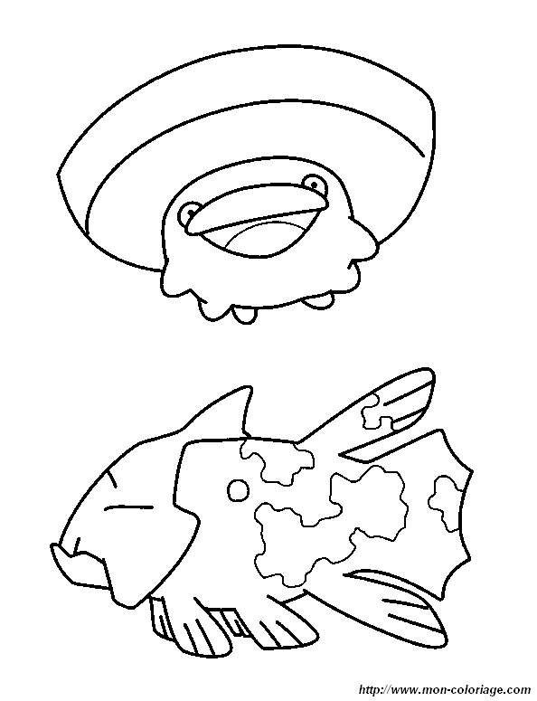 coloriage pokemon nenuphar  