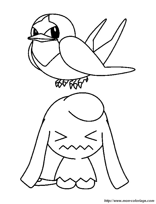 coloriage pokemon nirondelle 1  