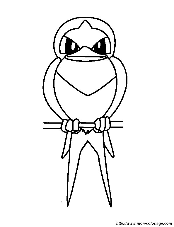 coloriage pokemon nirondelle  