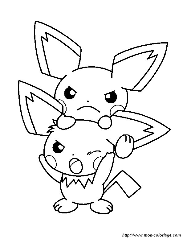 coloriage pokemon pichu  