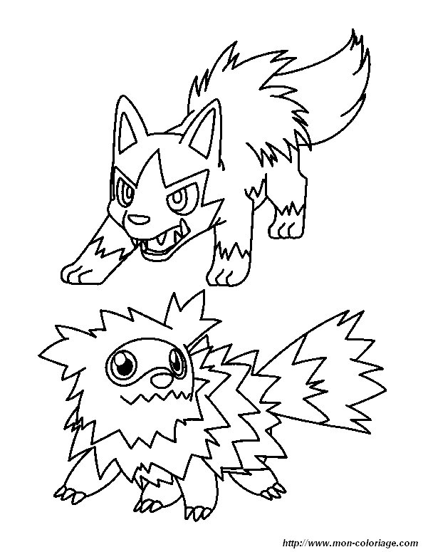 coloriage pokemon zigzaton mediena  