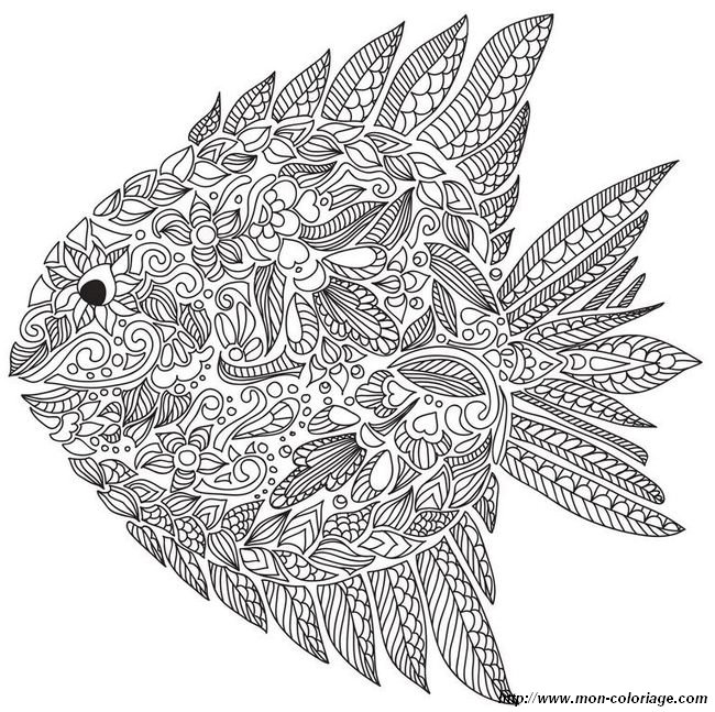 Coloriez ce poisson avec inspiration