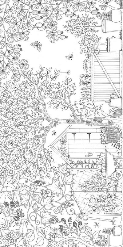 Coloriage adulte paysage