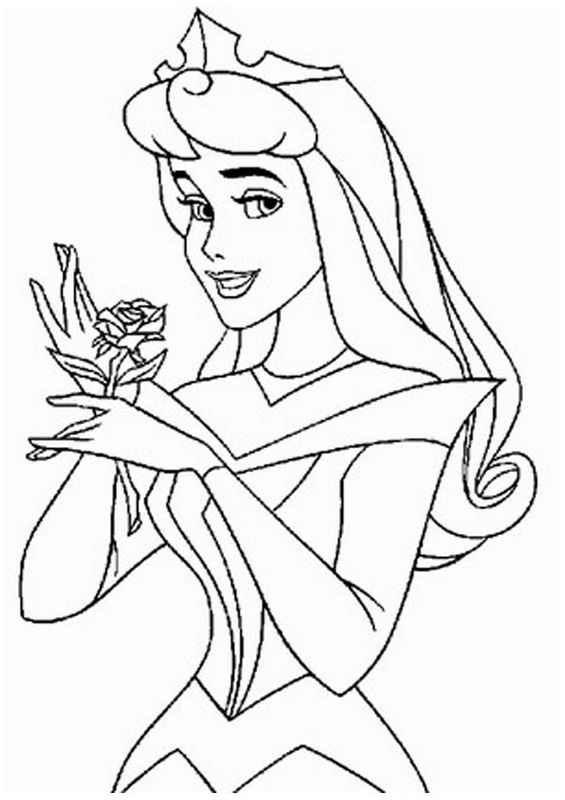 Princesse de Disney avec une rose