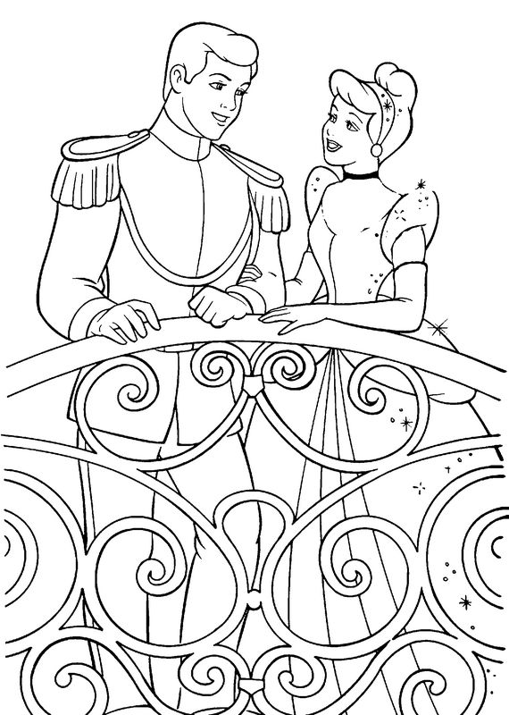 Coloriage La princesse et son amoureux