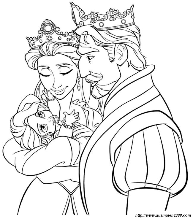 Le roi la reine et leur petite princesse