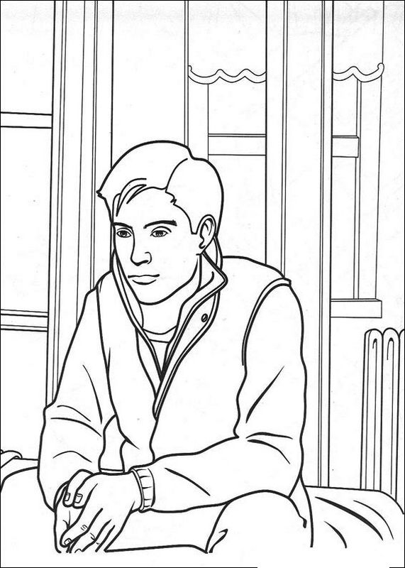 Coloriage de Spiderman, dessin Peter Parker à colorier