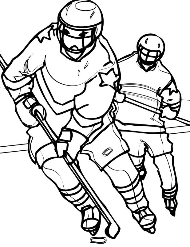 Coloriage de hockey