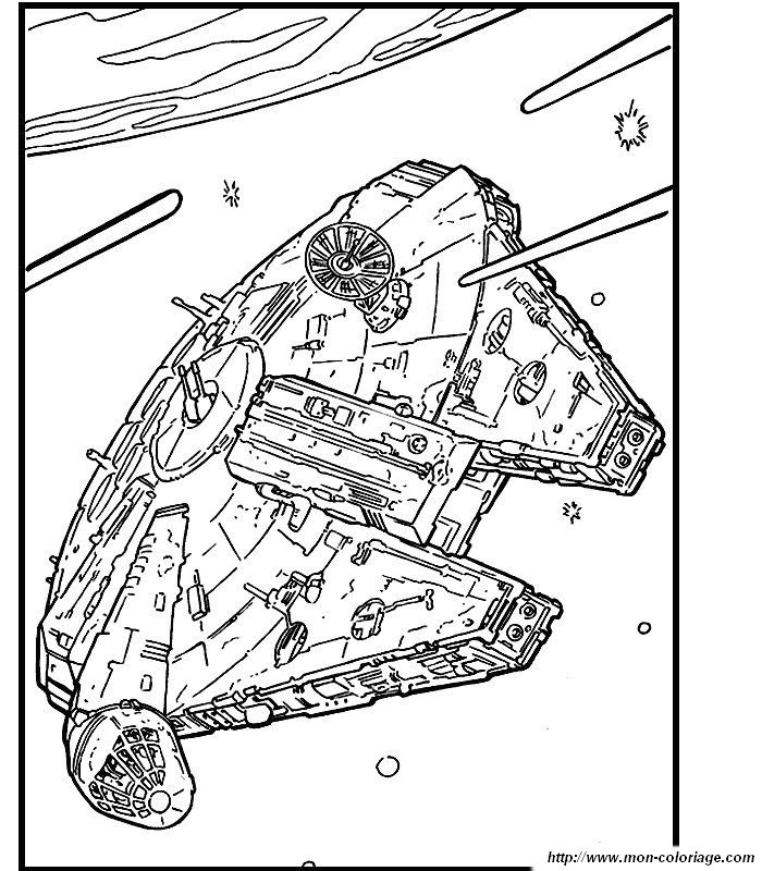 Coloriage de Star wars, dessin coloriage star wars à colorier