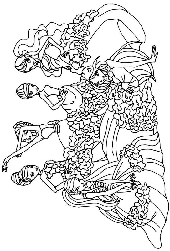 Coloriage le groupe des Winx