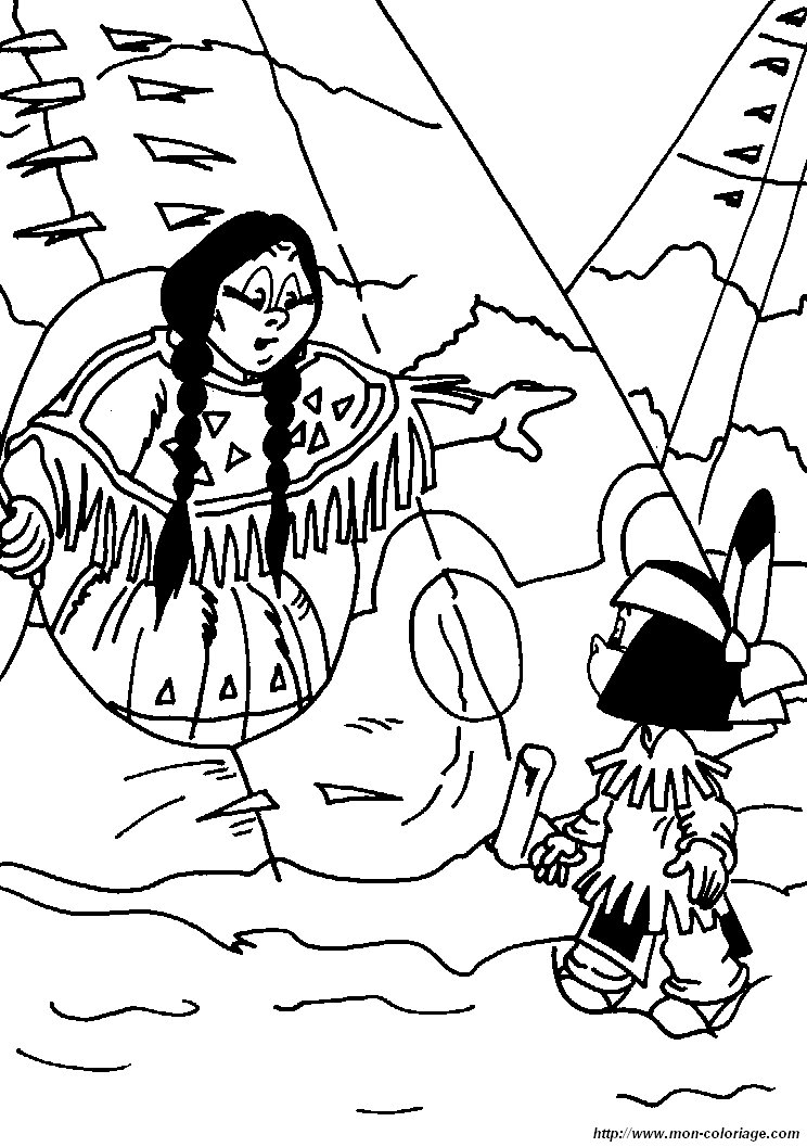 coloriage yakari tipi  