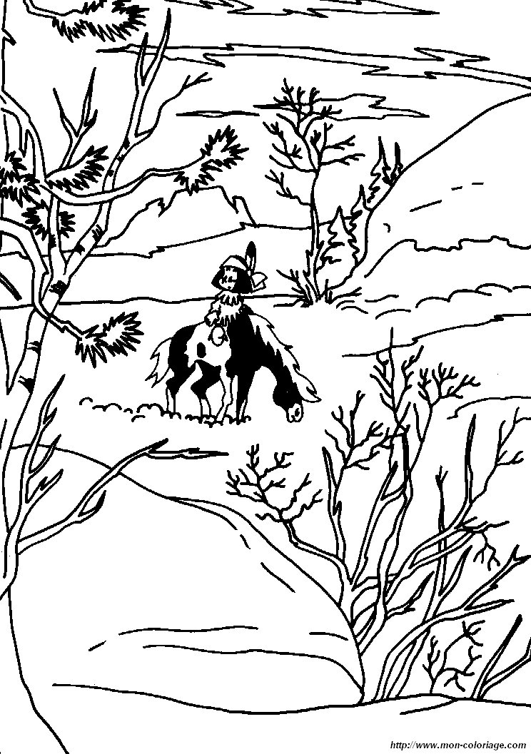 Coloriage de Yakari, dessin coloriages yakari à colorier